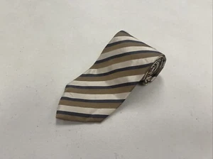Hugo Boss Men's Brown & Beige Stripe Silk Neck Tie $158 - Picture 1 of 7