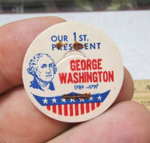 Tapa de botella de leche vintage, serie presidencial, George Washington, primer presidente - Imagen 1 de 2
