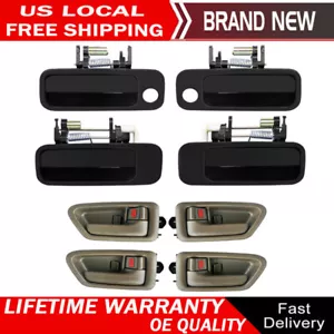 Front & Rear Set of 8 Exterior Interior Door Handle for 1997-2001 Toyota Camry - Picture 1 of 10