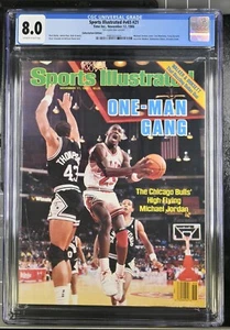 CGC 8.0 Sports Illustrated November 17, 1986 Michael Jordan One-Man Gang! GOAT! - Picture 1 of 2