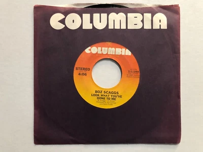 Boz Scaggs LOOK WHAT YOU'E DONE TO ME  Original 1980 Columbia 45 rpm single EX - Image 1 of 4