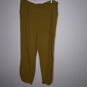 Pantaloni da donna Boden taglia 12 UK 16 giallo senape tasche gambe larghe alte - Foto 1 di 7