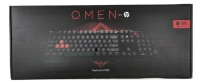 OMEN by HP Wired USB Gaming Keyboard 1100 Compatible with Windows Black Red New - Image 1 of 4