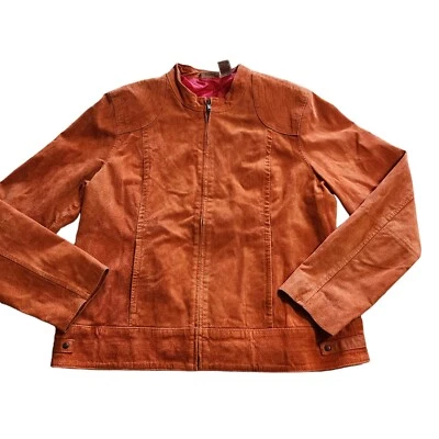 Ruff Hewn Women's Size XL Genuine Suede Leather Full Zip Motorcycle Jacket - Image 1 of 4