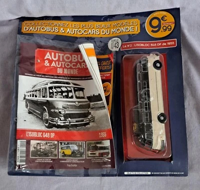 HACHETTE IXO 1/43 AUTOBUS AUTOCARS DU MONDE #2 ISOBLOC 648 DP 1955 + FASCICULE - Photo 1/4