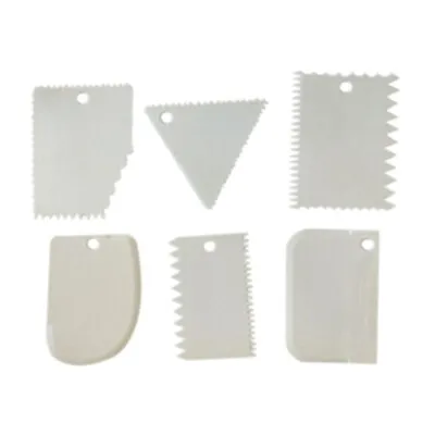 6PCS Pottery Plastic Scraper Tools Clay Sculpture Tooth Shape Pottery Clay Ql • 4.34€