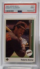 1989 Upper Deck ROBERTO ALOMAR HOF Mint PSA 9 #471 San Diego Padres