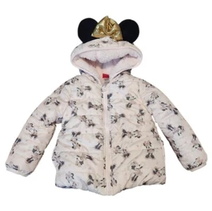 Disney Junior Toddler Girl's Light Pink Winter Puffer Sherpa Lined Jacket, 4T - Picture 1 of 10