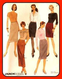 Misses Slim SKIRT Pattern 3 Lengths 5 Styles McCall's 2726 Sizes 8-12 and 10-14 - Picture 1 of 9