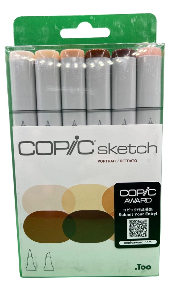 Copic Sketch Marker Set, Portrait - 6 Colors
