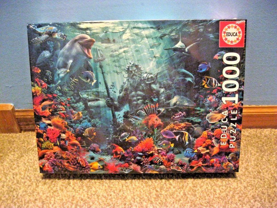 EDUCA 1000 PEÇAS QUEBRA-CABEÇA RECIFE DE CORAL POSEIDON NOVO 2025 PZL CHECK FALL RAVENSBURGER - Imagem 1 de 4
