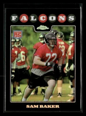 Sam Baker 2008 Topps Chrome #TC223 Refractors Atlanta Falcons - Image 1 of 2