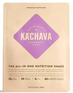 KACHAVA - Acai Coconut ALL-IN-ONE NUTRITION SHAKE (434g) 7 Servings Best 11/2026 - Picture 1 of 6
