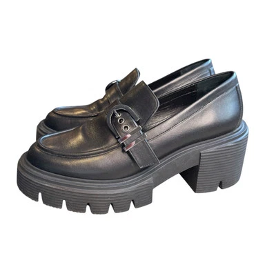 Stuart Weitzman Black Maverick SoHo loafers Chunky Platform 6 - Image 1 of 4