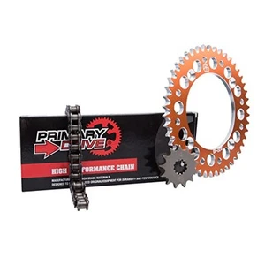 Primary Drive Alloy Kit & 428 C Chain Orange Rear Sprocket For KTM 85 SX 19/16 - Picture 1 of 3
