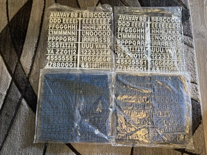 Lot Vintage IMPACT Inc. Blue / White Plastic 1" Menu Board Letters Lettering - Picture 1 of 7