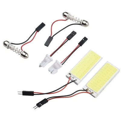 Car Panel Lamp COB LED Panels Dome Interior LED Light Bulbs With Adapters - Image 1 of 4