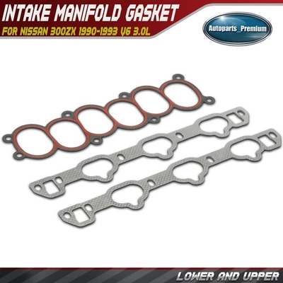 Комплект прокладок нижнего и верхнего впускного коллектора двигателя для Nissan 300ZX 1990-1993 3,0 л - Изображение 1 из 4