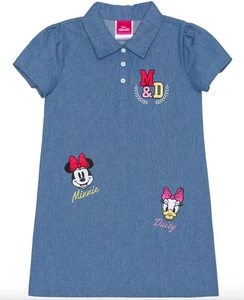 NWT Hybrid Apparel DISNEY Collar Shirt Dress MINNIE DAISY 4 Chambray Denim Blue - Picture 1 of 18