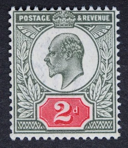 GB SG292 KEVII 1911 2d graugrün & karminrot, postfrisch - Bild 1 von 2