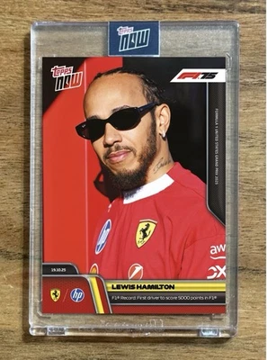 Lewis Hamilton 2025 Fórmula 1 Topps Ahora Tarjeta 70 CONJUNTOS RÉCORD! - Preventa ENCASED Foto 1 de 3