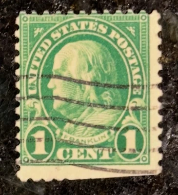 Benjamin Franklin Green One 1 Cent U.S. Postage Stamp - Image 1 of 2