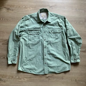 Cabela's Safari Series Hombre Camisa Grande Chaqueta Verde Musgo Exterior - Imagen 1 de 9
