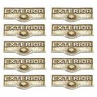 10 Switch Plate Tags EXTERIOR Name Signs Labels Brass | Renovator's Supply