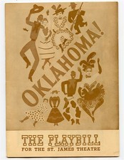 Playbill Oklahoma St James Theatre 1945 Harold Keel 