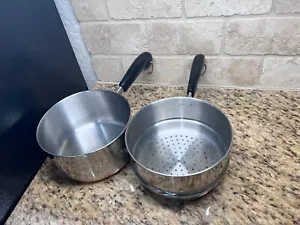 Revere Ware 1 1/2 Qt Saucepan With Steamer Insert Made In The USA Clinton ILL - Picture 1 of 7