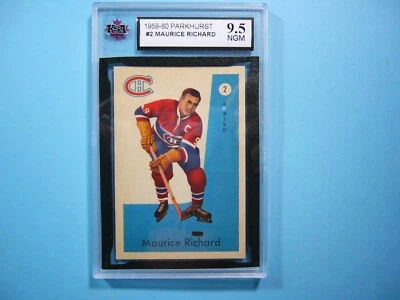 1959/60 PARKHURST NHL HOCKEY CARD #2 MAURICE RICHARD KSA 9.5 NGM 59/60 PARKIE - Image 1 of 4