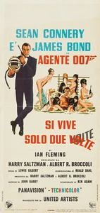 007 SI VIVE SOLO DUE VOLTE YOU ONLY LIVE TWICE POSTER JAMES BOND SEAN CONNERY - Picture 1 of 1