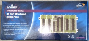 LEVITON 47603-24P 24 PORT STRUCTURED MEDIA PANEL - Picture 1 of 1