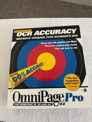 Omnipage Pro 9.0 - Windows 95/98/NT - VINTAGE - Image 1 of 2