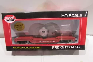 HO Scale Model Power 98220 Safety 40' Depressed Center Flat w/ Light - Picture 1 of 2