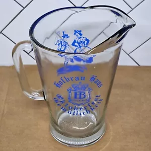 Vintage Hofbrau Haus OKTOBERFEST Cleveland Ohio 48 oz Heavy Glass Beer Pitcher - Picture 1 of 6