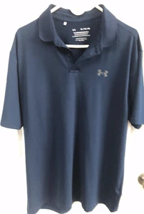 Camisa Polo Under Armour Para Hombre Talla XL Extra Grande Azul Oscuro Rendimiento BONITA - Imagen 1 de 3