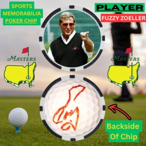 1979 Masters Winner Fuzzy Zoeller Poker Chip With Signature - Picture 1 of 2