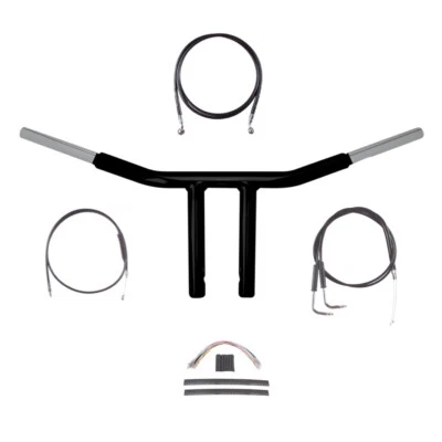 Kit de manillar Chopper T 1996-2006 Harley-Davidson Softail 1 1/4" negro 8" Foto 1 de 2