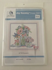 Joy Sunday Cross Stitch Kit - Flowers 6 H770 - Picture 1 of 3