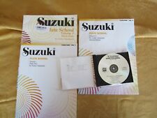 Suzuki Flute School Flute Parts 1 and 2.  Piano Part  1 Music CD vol 1 and 2