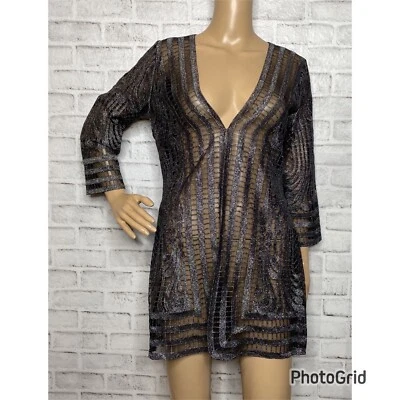 Cárdigan Etcetera Crochet Formal Frente Abierto Metálico Topper 2 M Foto 1 de 4