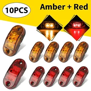 Marker Light 2.5" LED Truck Trailer Oval Clearance Side Lamp Amber/Red 12V 24V - Picture 1 of 13