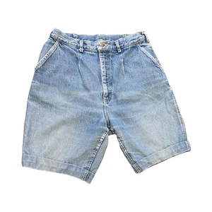 Vintage Lee 80”s Mom Size 32 High Rise Denim Faded Shorts Distressed Washed USA - Picture 1 of 9