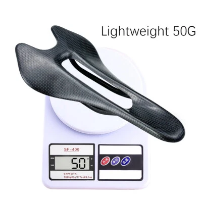 BALUGOE 50g Ultralight Carbon Road Bicycle Saddle Racing MTB Climbing Bike Seat - Image 1 of 4