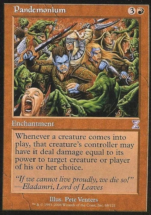 Pandemonium -Foil Light Play MTG Time Spiral Time Shifted - Image 1 of 1