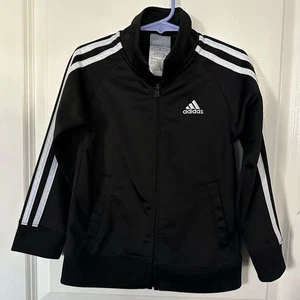 Adidas Classic Unisex Black & White Track Jacket Size 4 - Picture 1 of 10