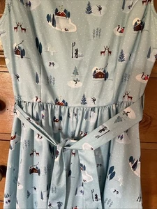 Lindy Bop Audrina Blue Dancing On Ice Dress Size 14 BNWOT - Picture 1 of 7