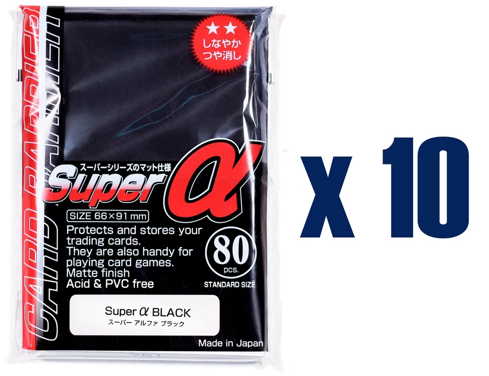 Mangas tamaño estándar KMC Super Series - Super Alpha negras [paquetes de 10] Foto 1 de 1