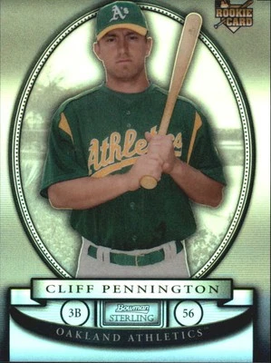 2008 Bowman Sterling Refractors #CRPa Cliff Pennington /199 - BB - Image 1 of 2